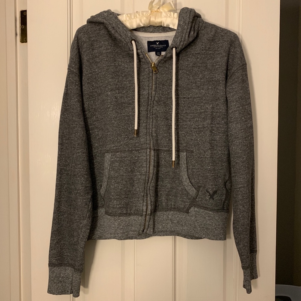 American eagle crop hoodie